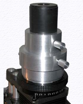 Adapter f&uuml;r Novoflex-Balgenger&auml;t an MBS-10-Okular montiert